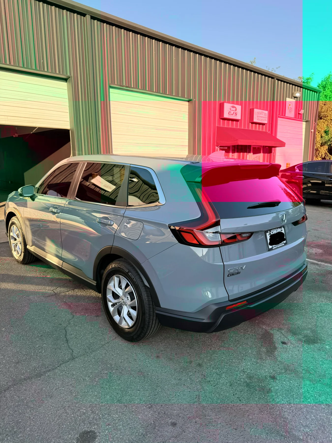 Silver Honda CR-V after automotive appearance service